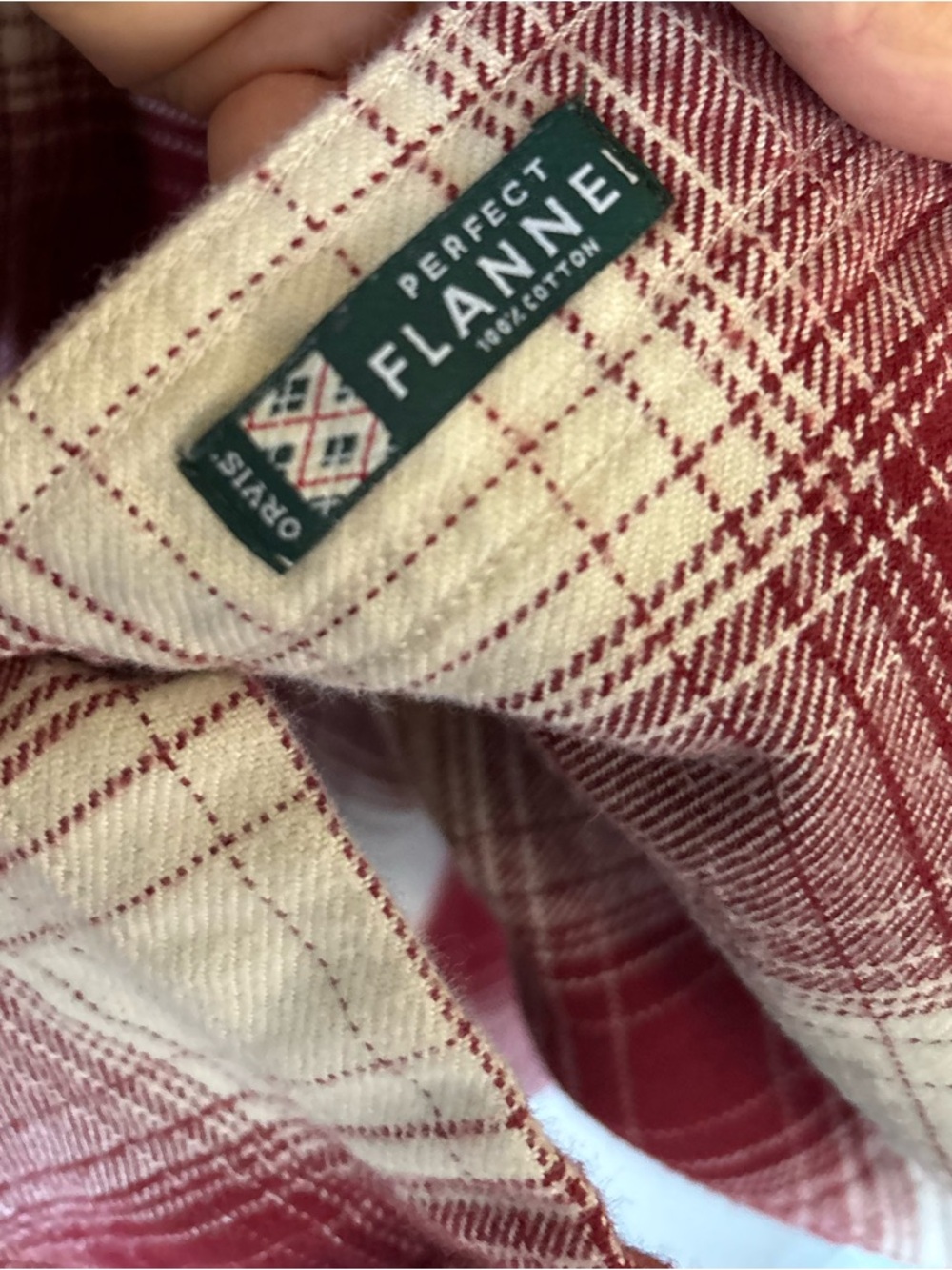 Orvis Perfect Flannel Shirt Button Down, Plaid Cotton Outdoorsman Crimson XLT - Picture 5 of 13